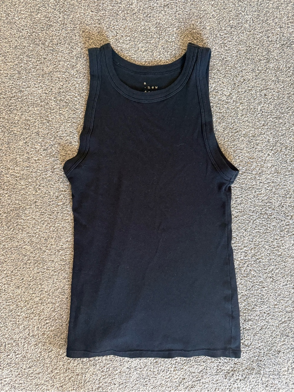 A New Day Women’s Ribbed Tank Top Black Medium Black